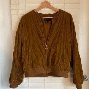 Frank and Oak velvet quilted bomber